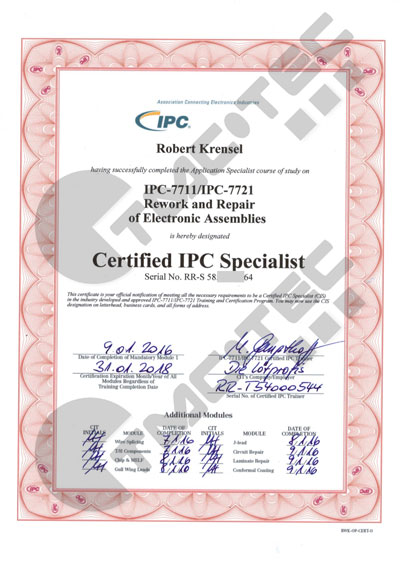IPC Zertifikat Robert Krensel
